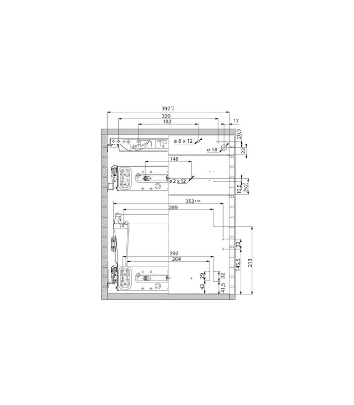 Konstruktionszeichn.,LR32 KA/QD45 EB392 KA 270 / Quadro Duplex 25 / 45