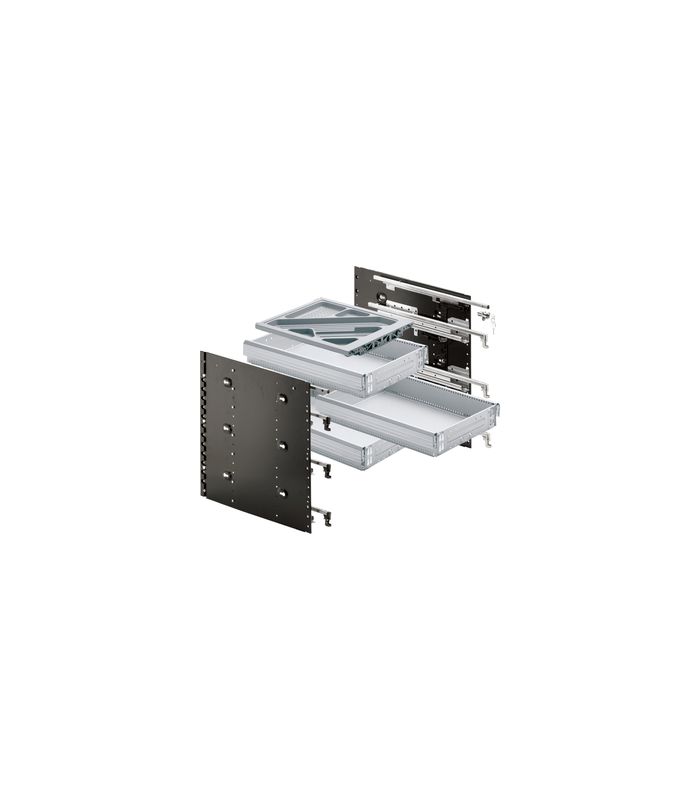 Schnellmontage Container-Set 404 x 730, Aluminium Optik