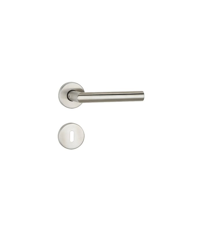 Drücker-Rosettengarnitur Jupiter WC Edelstahl mit TS 38-42 mm