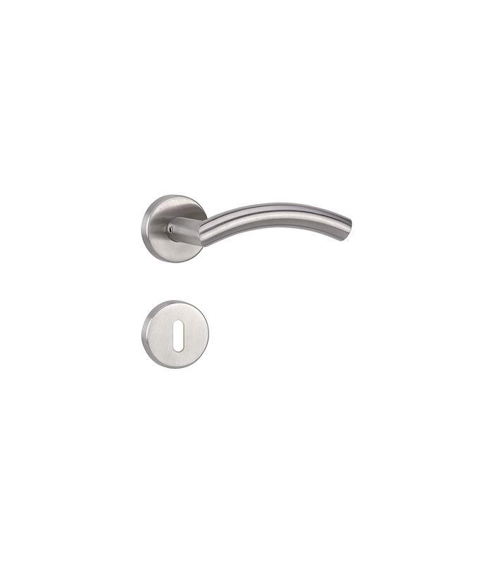 Drücker-Rosettengarnitur Platina WC Edelstahl mit TS 38-42 mm