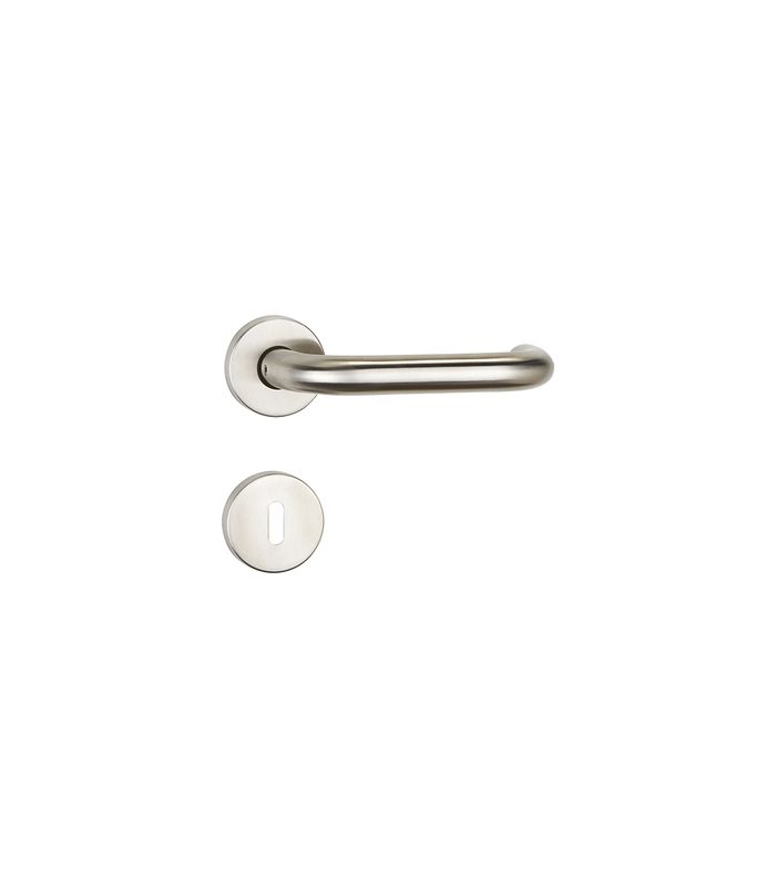 Drücker-Rosettengarnitur Titania BB Edelstahl mit TS 38-42 mm