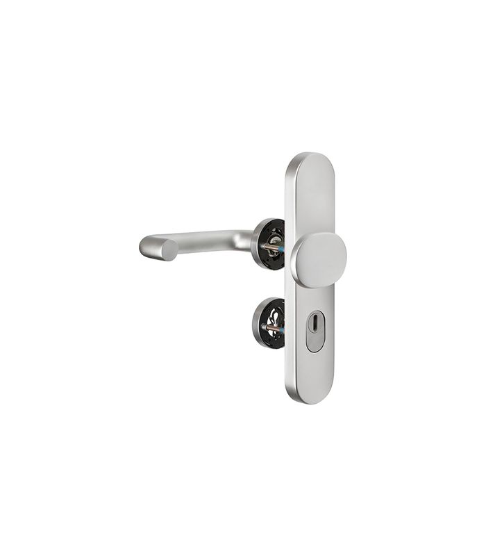 Kombi-Schutz-Wechselgarnitur Titania ZA rechts 10/92mm Edelstahl mit TS 64-83mm