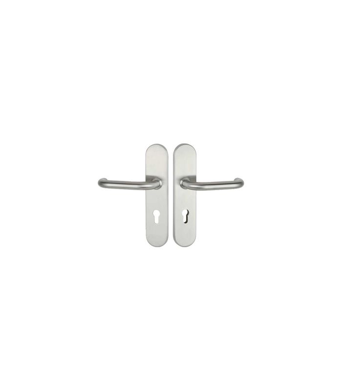 Schutz-Drücker-Langschildgarnitur Titania PZ 72/8 mm Edelstahl TS 35-55 mm