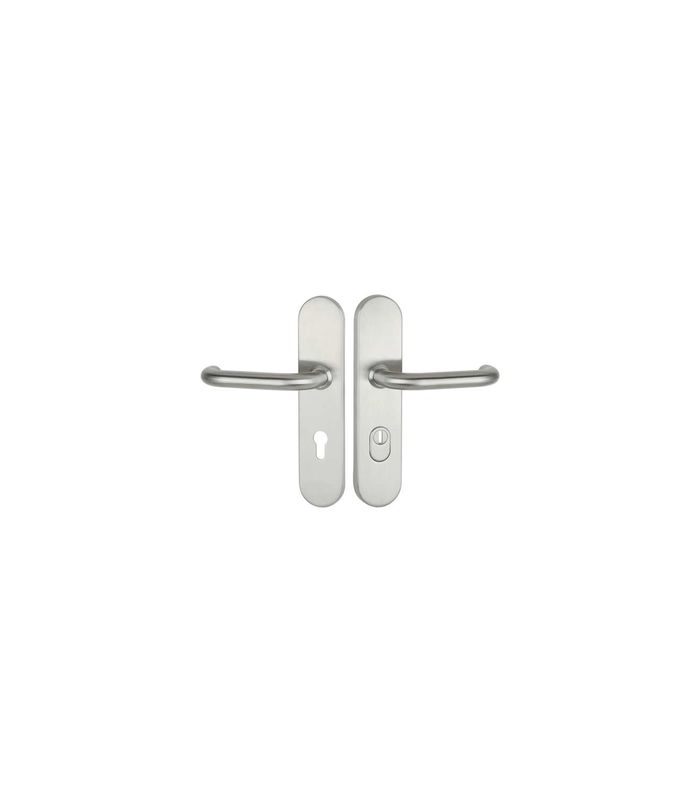 Schutz-Drücker-Langschildgarnitur ZA Titania PZ 72/8 mm Edelstahl TS 35-55 mm
