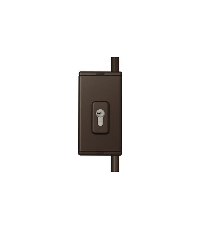 Tür-Stangenschloss TSS550 mit Zylinder EC550 ohne Stangenset Metall braun