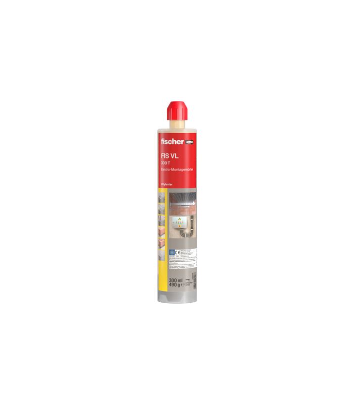 fischer Elektro-Montagemörtel 300 T 2K-Mörtel auf Vinyl-Hybridbasis,300ml