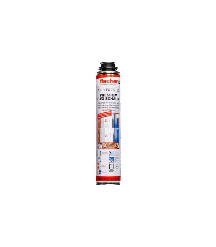 fischer 1K Pistolenschaum PUP FLEX 750 Farbe creme, Inhalt: 750 ml