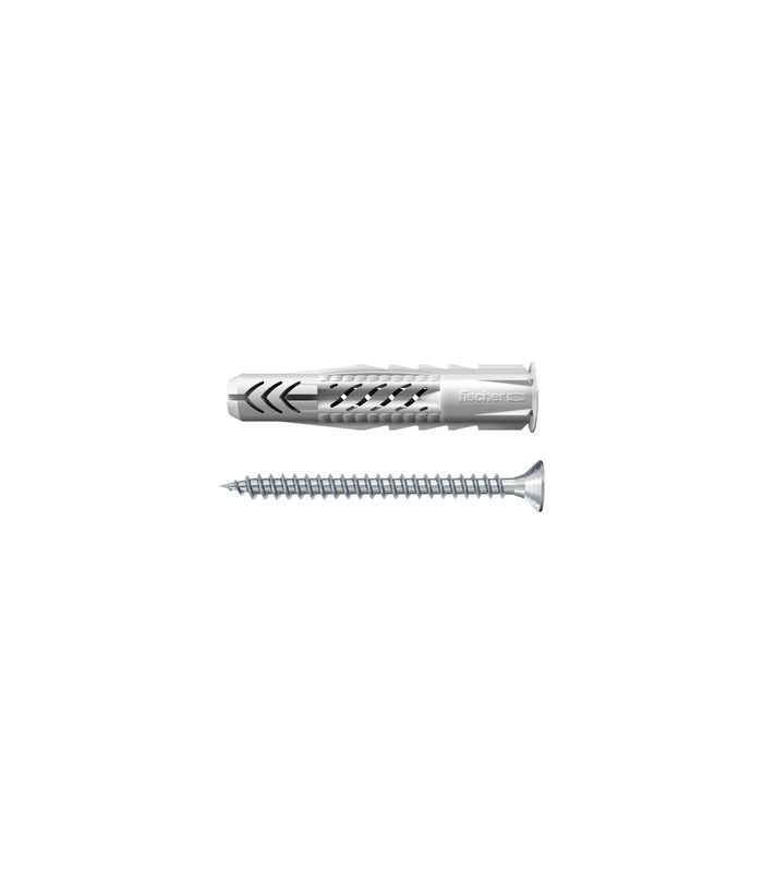 fischer Universal-Nylondübel UX-R-S, mit Schraube, verzinkt 6x35 R S/20