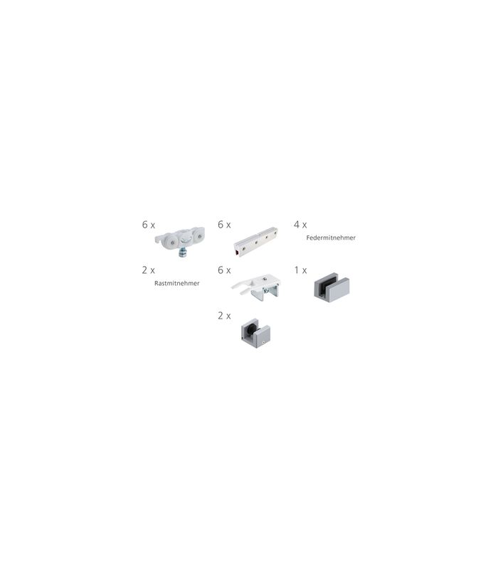 HELM 73 Teleskopset Glas 3-flg. 80 kg Edelstahl opt. eloxiert