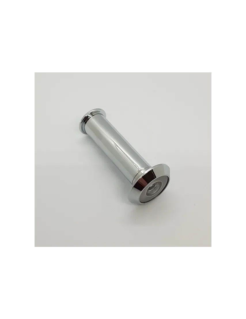 Türspion 14 mm Messing verchromt 180 Grad / Türstärke 50-76 mm