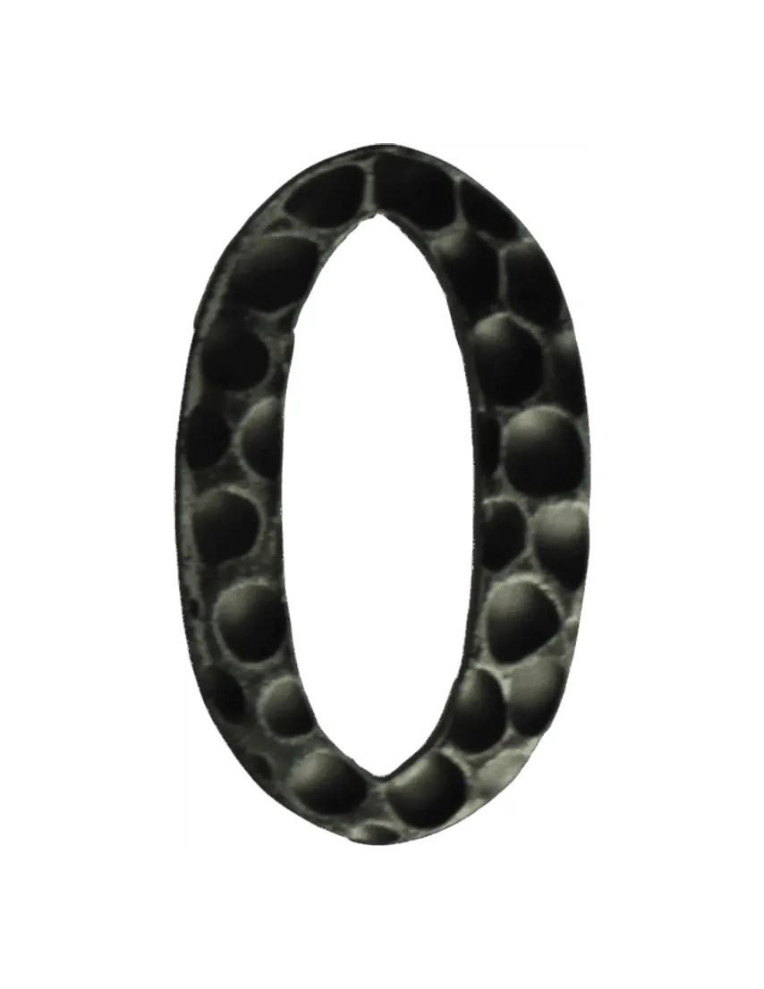 Rowe Hausnummer Zahl 0 EI-gehämmert Typ-Nr. 015 Höhe 120 mm # 04015-00