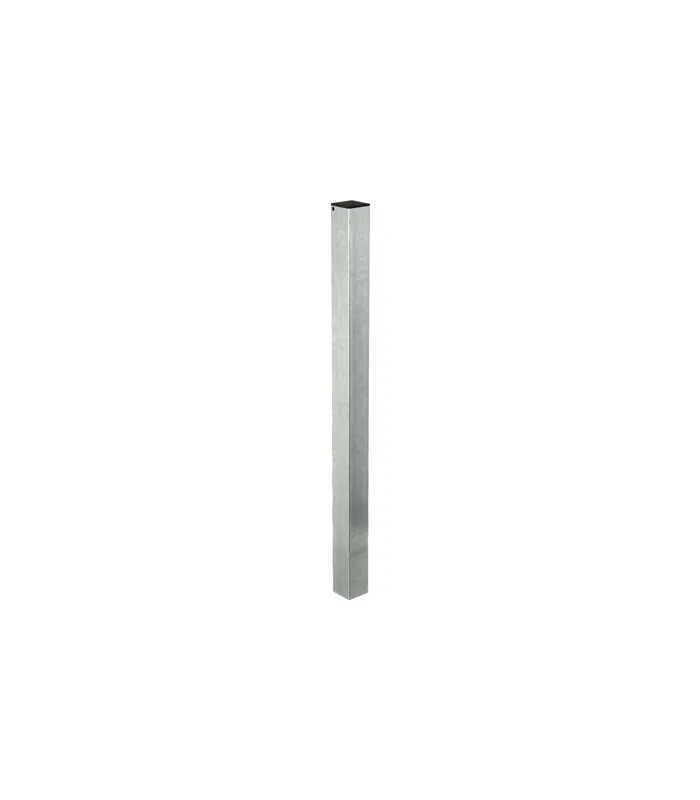 Torpfosten 80x80x3x1500 mm zum Einbetonieren, inkl. einer Kunststoffkappe, feuerverzinkt