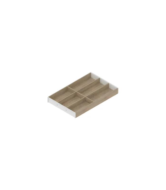 AMBIA-LINE Besteckeinsatz, für LEGRABOX/MERIVOBOX Schubkasten, Holzdesign, 6 Besteckfächer, NL=500 mm, Breite=300 mm, Bard.Eiche/seidenwei