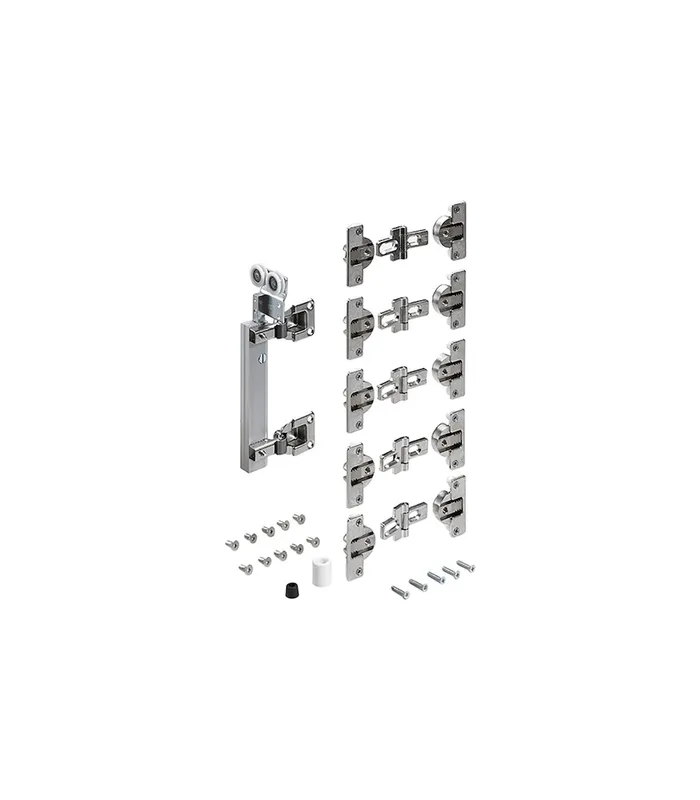 Möbel- Falttürbeschläge-Set, 1-T., 2-Fl., 20kg, WingLine 230, 10083, für vorliegende Türen