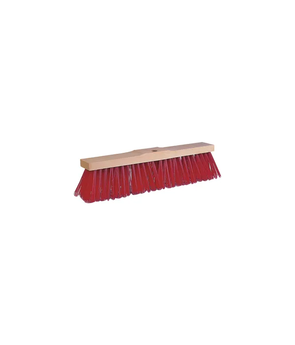 Straßenbesen KS Sattelholz mit Stielloch Elaston rot, 50 cm