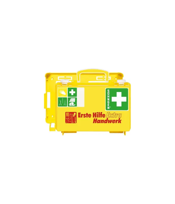 Erste-Hilfe-Koffer Extra Handwerk, DIN 13157, gelb