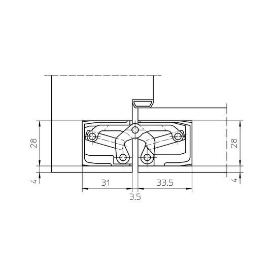 SIMONSWERK verdecktliegendes Türband TECTUS® TE 340 3D naturfarbig
