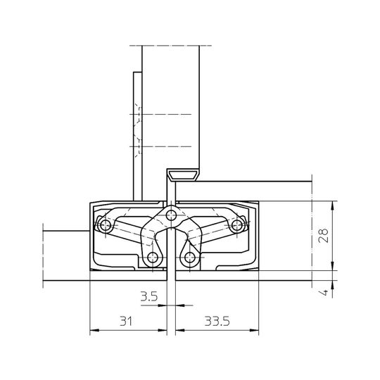 SIMONSWERK verdecktliegendes Türband TECTUS® TE 340 3D, naturfarbig KOCH Freiburg GmbH