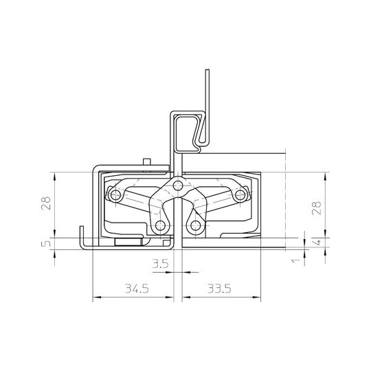 SIMONSWERK verdecktliegendes Türband TECTUS® TE 340 3D, naturfarbig KOCH Freiburg GmbH